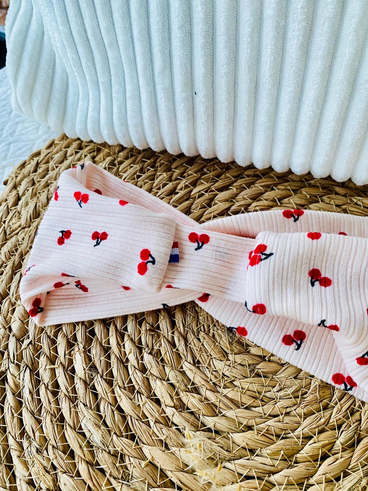 Headband enfant cerises