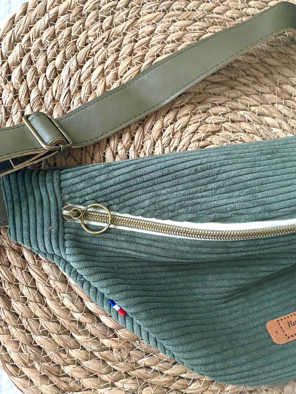 Sac ban. velours kaki adoptée