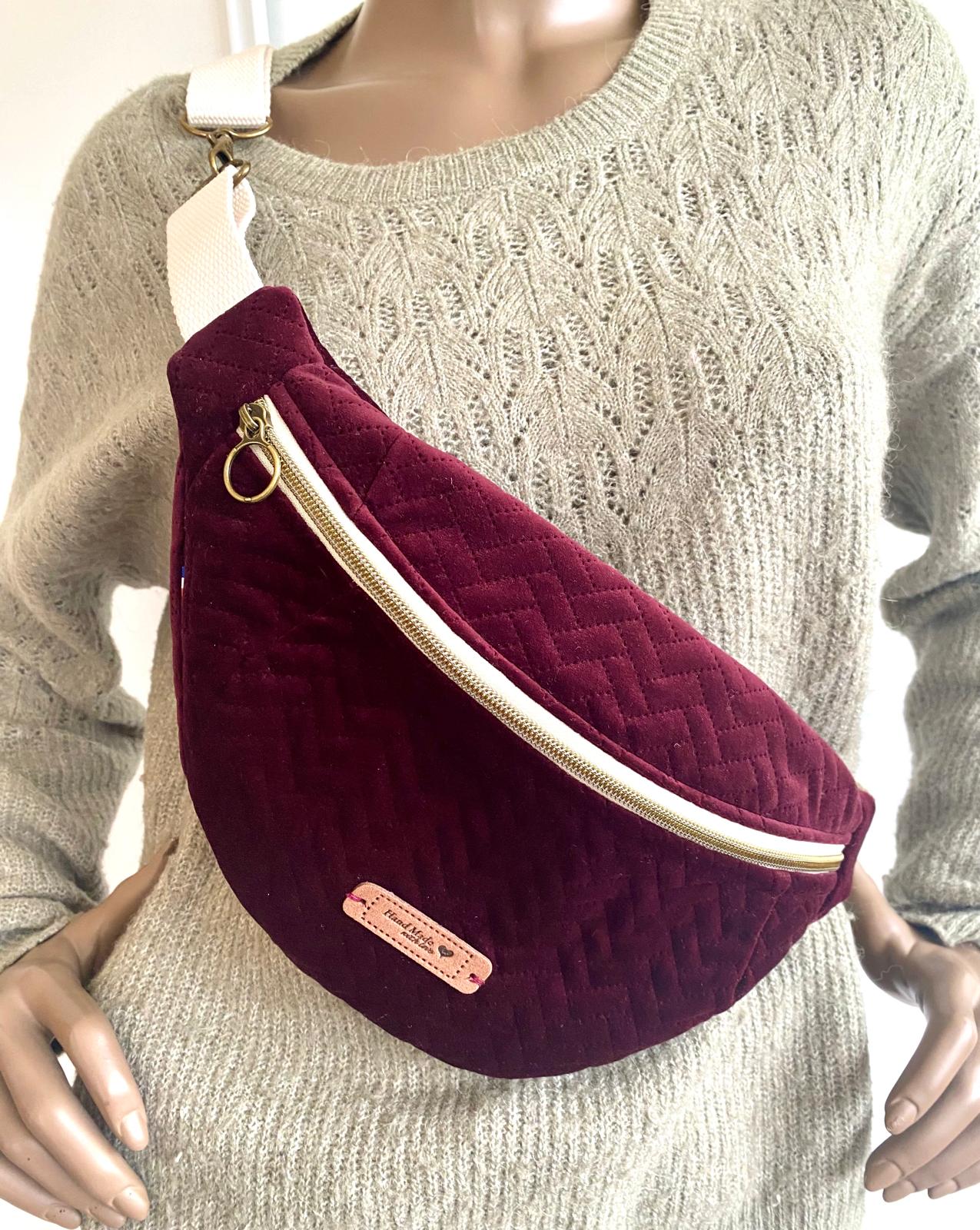 Sac ban. velours chevrons - adoptée