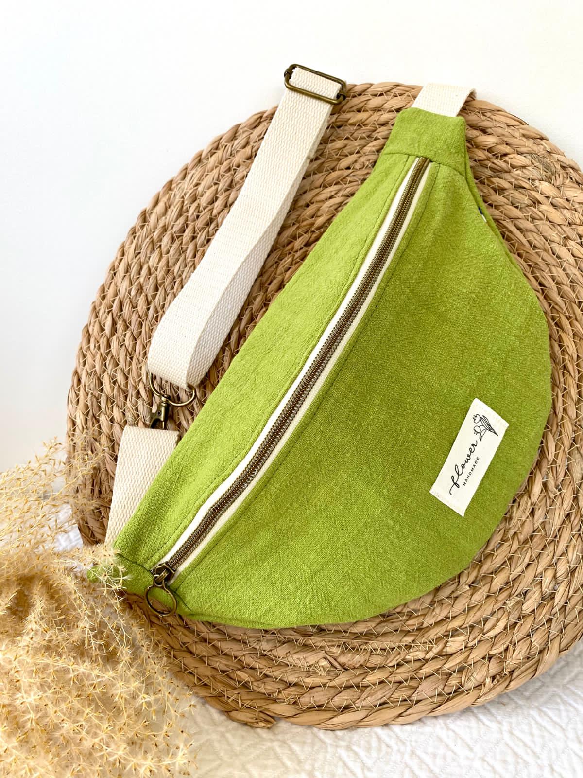 Sac banane lin lavé