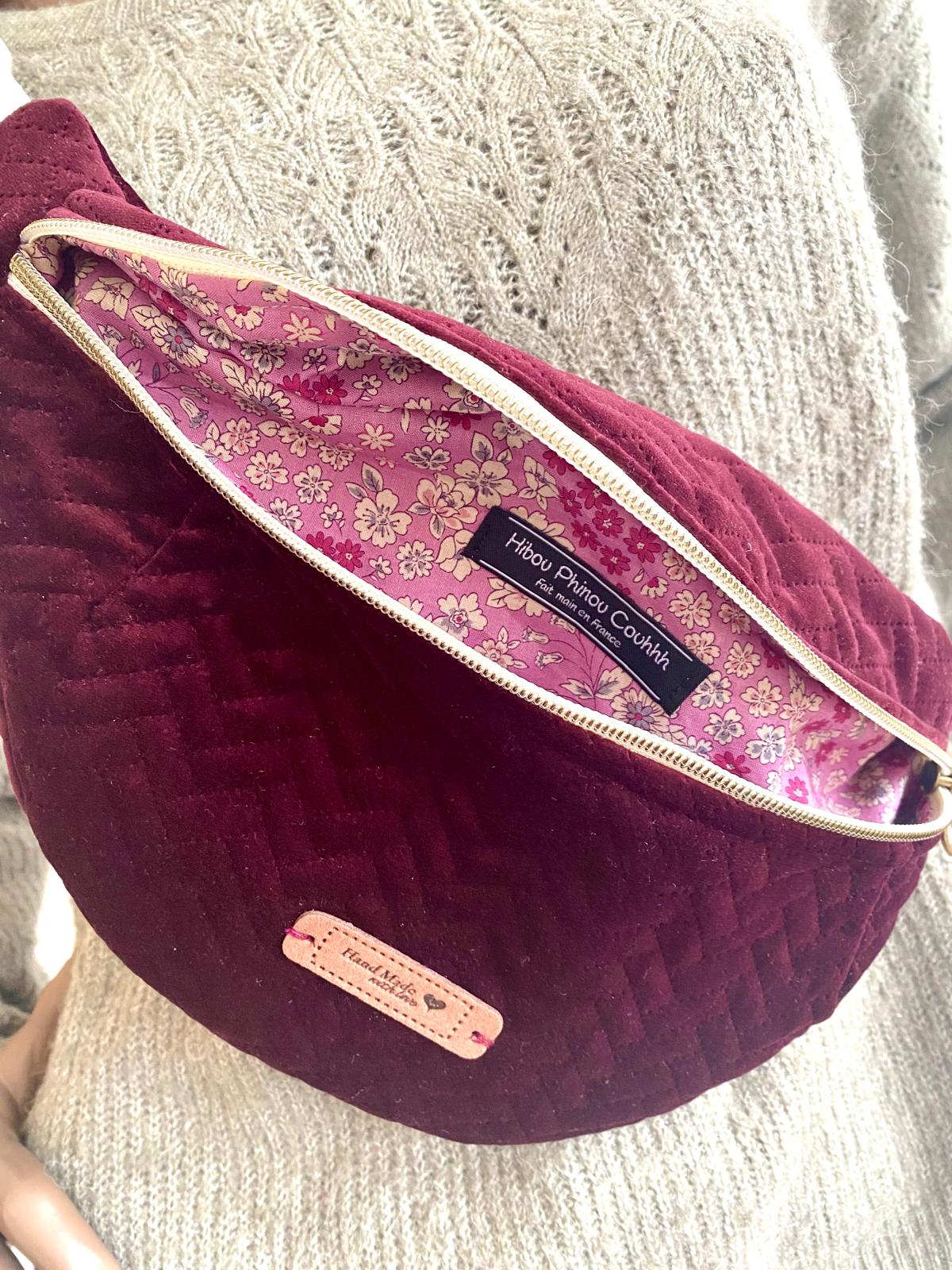 Sac ban. velours chevrons - adoptée