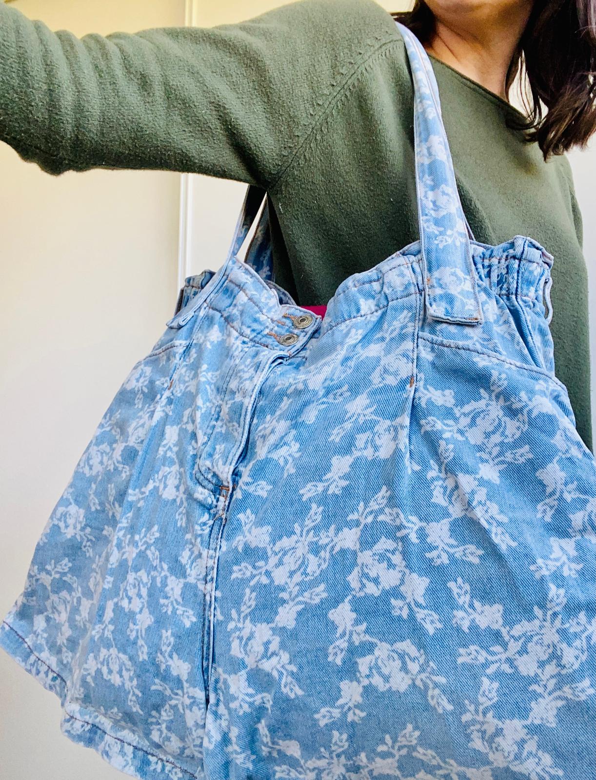Giant bag short jean upcyclé