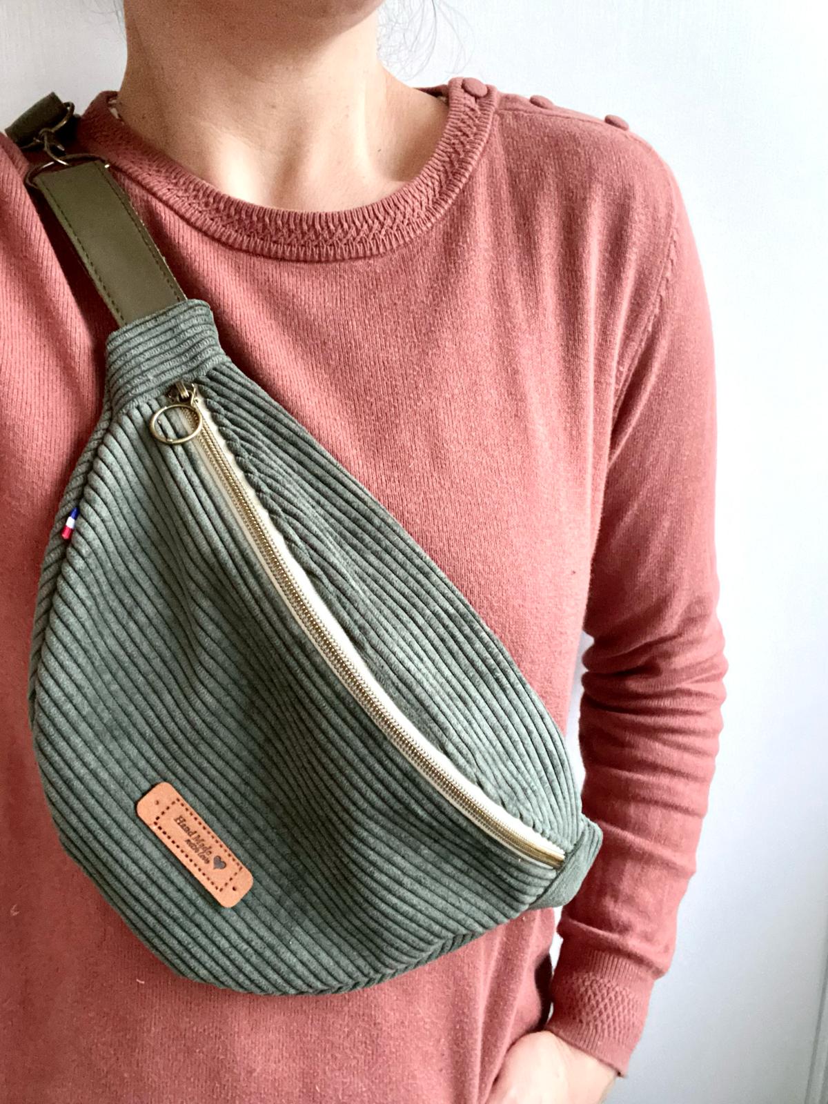 Sac ban. velours kaki adoptée