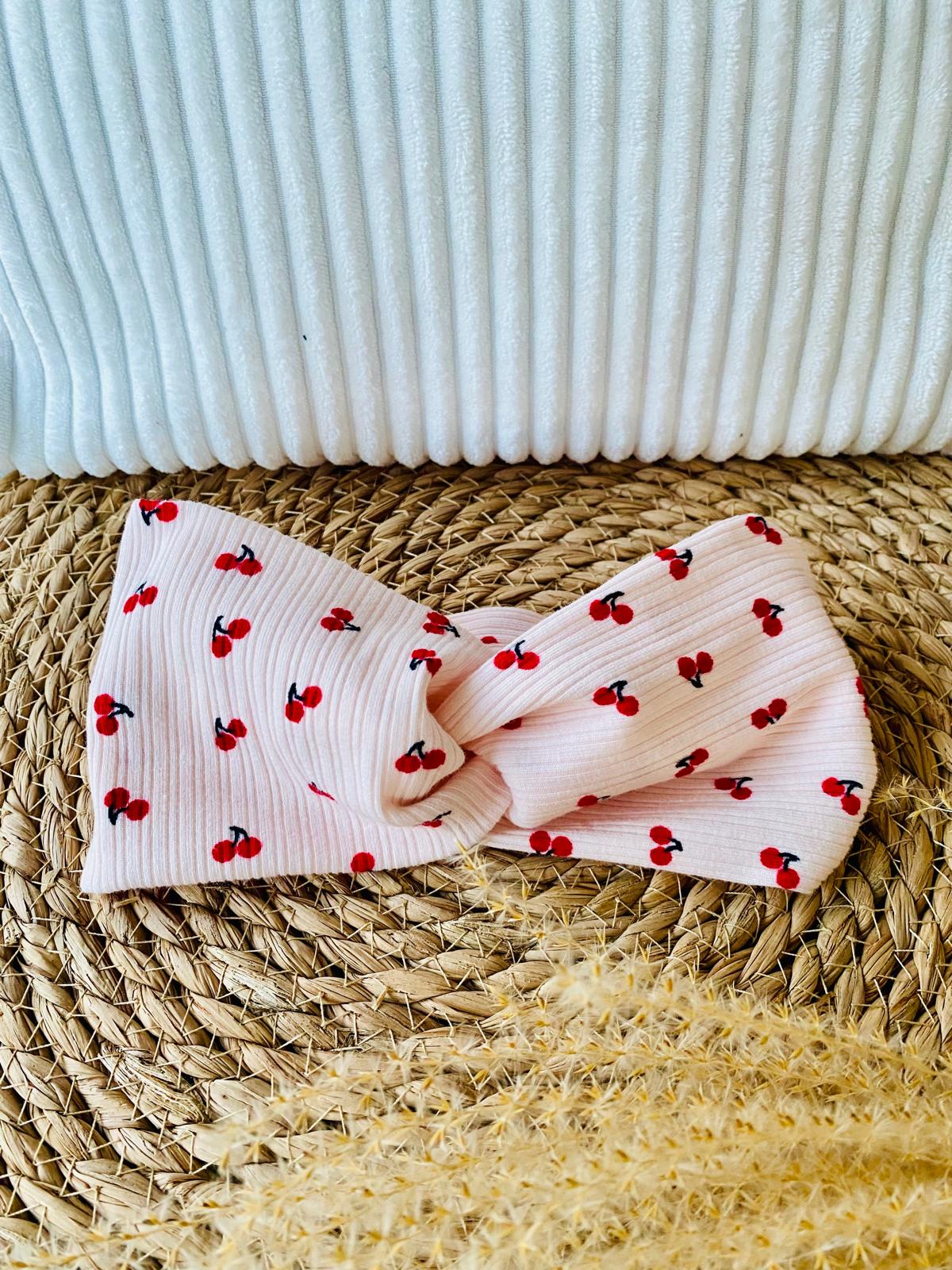 Headband enfant cerises