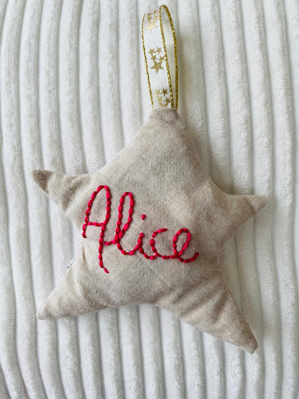 Etoile de Noël personnalisée