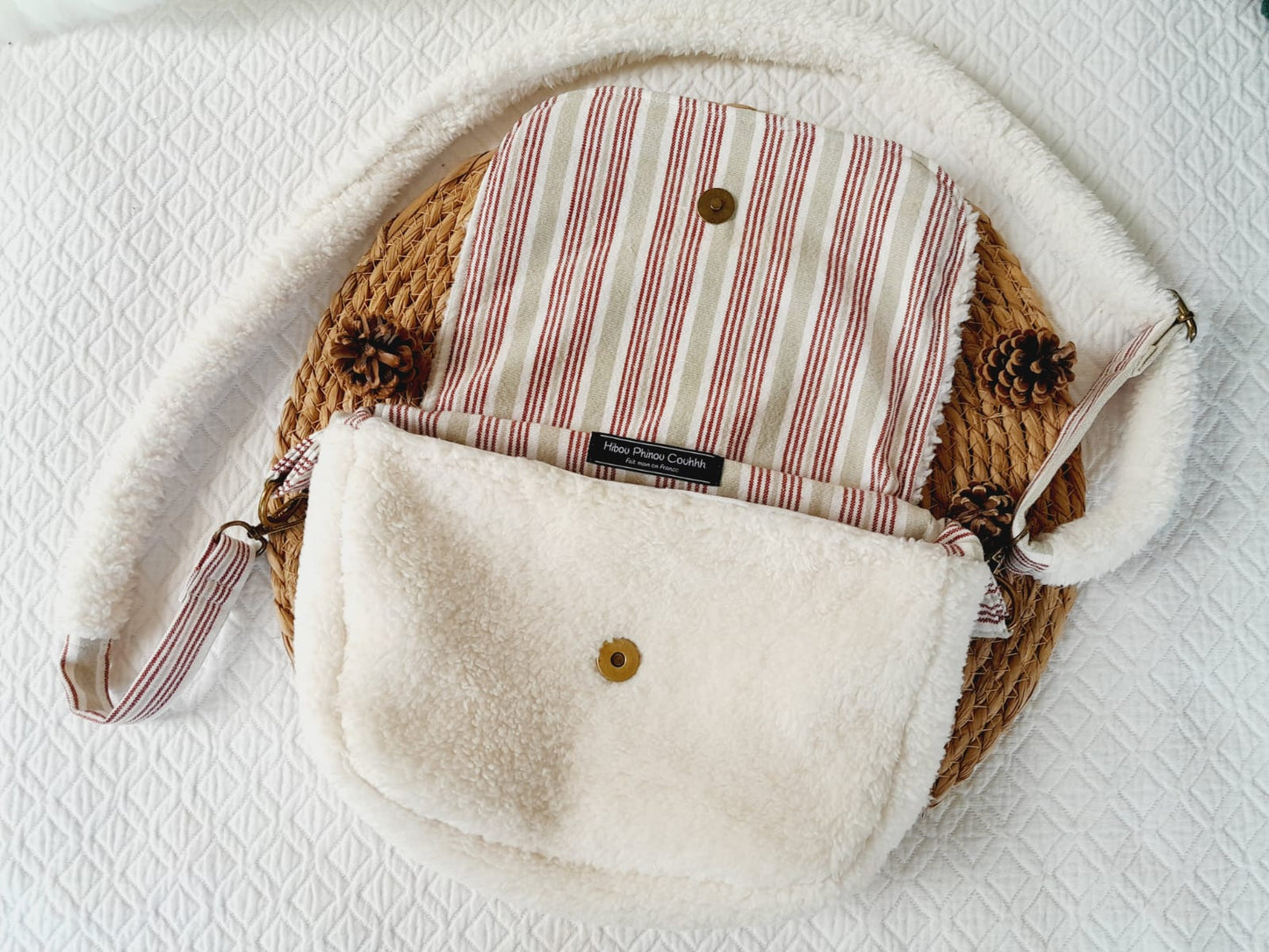 Besace bandoulière sherpa