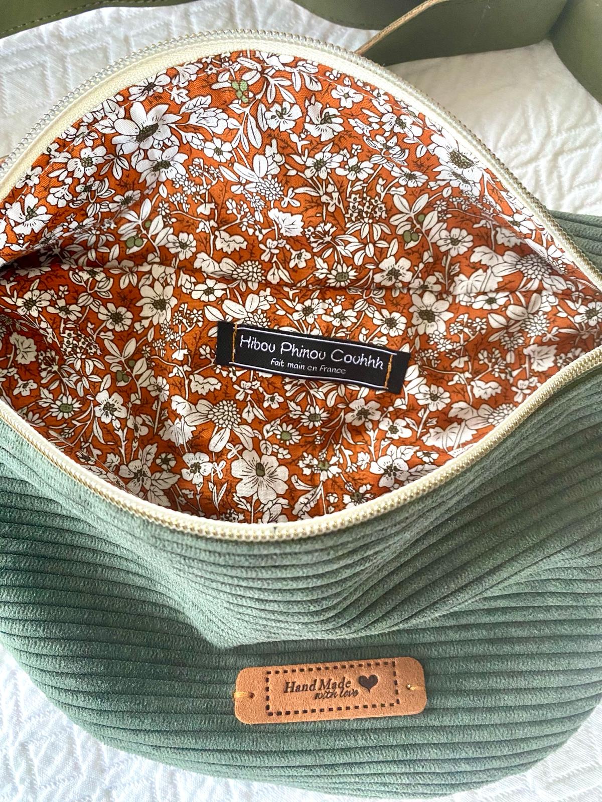 Sac ban. velours kaki adoptée