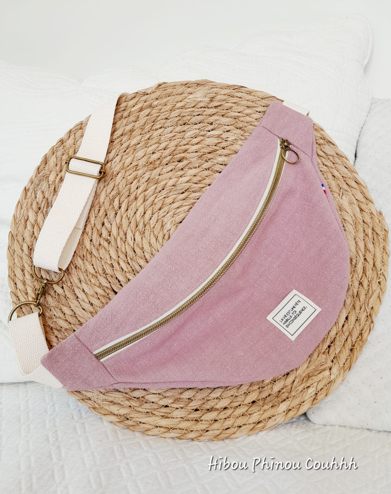 Sac banane lin lavé