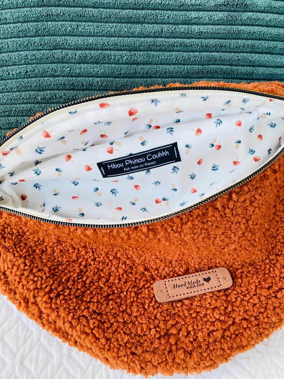 Sac banane bouclette terra cotta