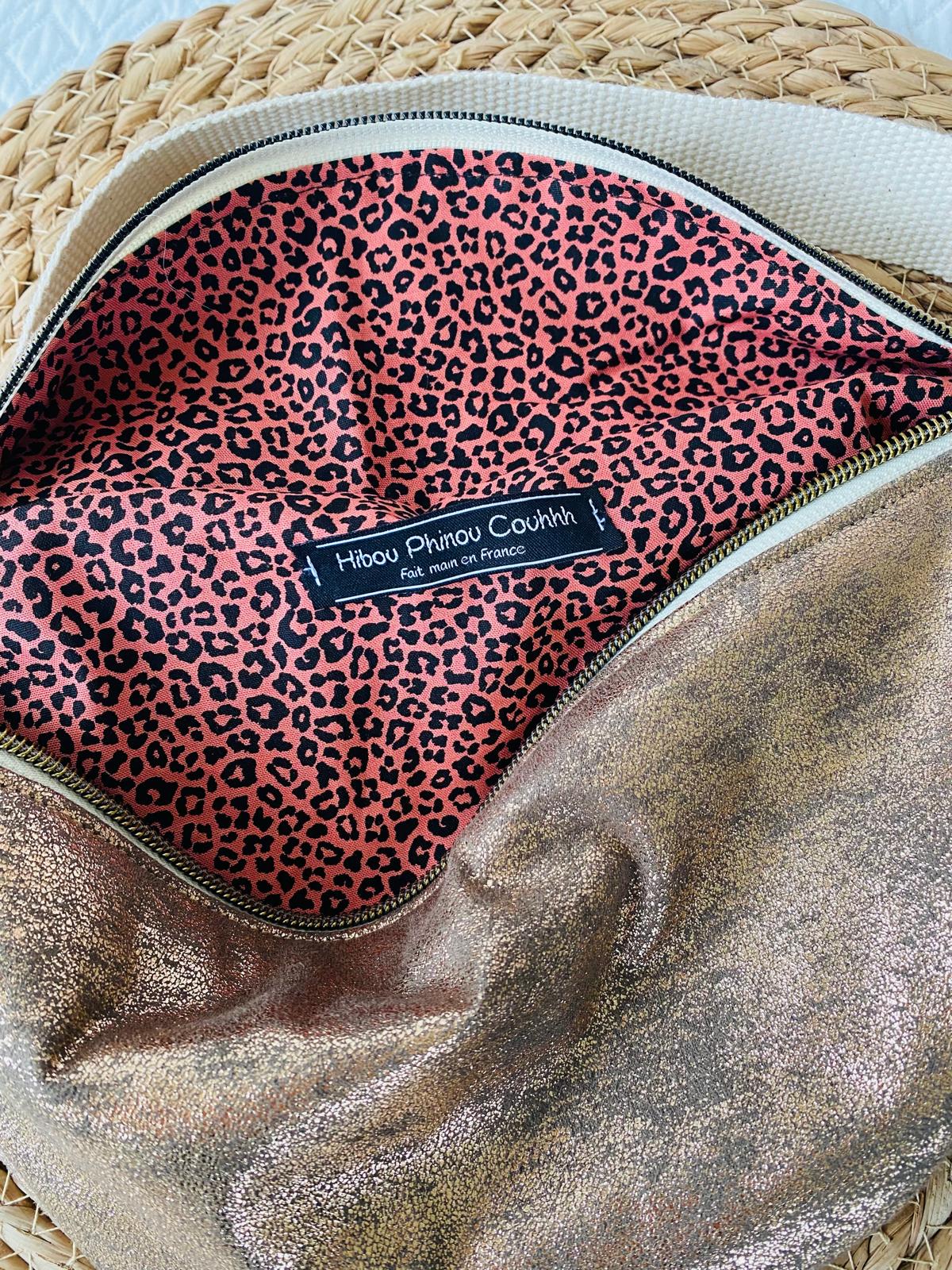 Sac banane suédine brillante