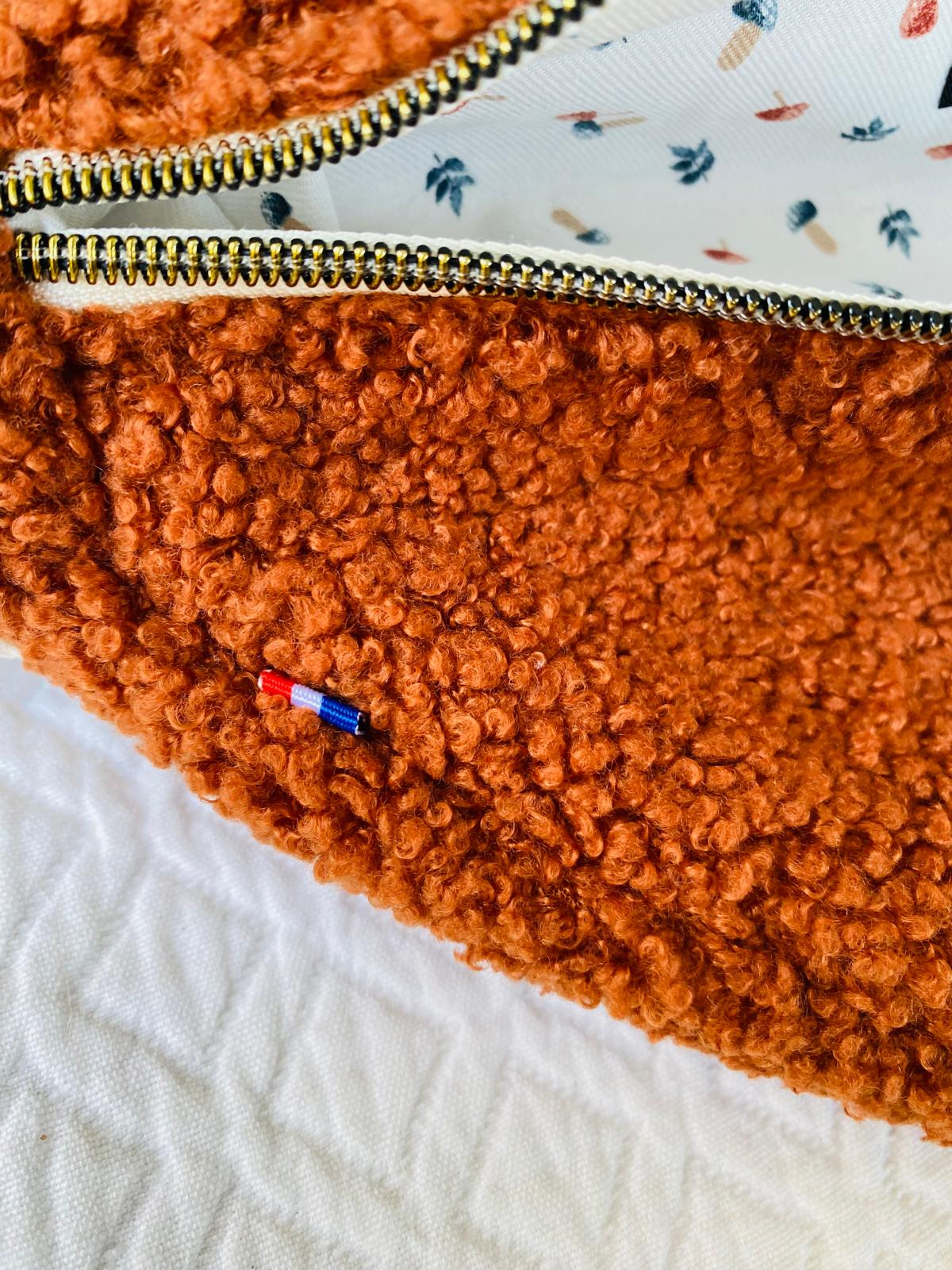 Sac banane bouclette terra cotta
