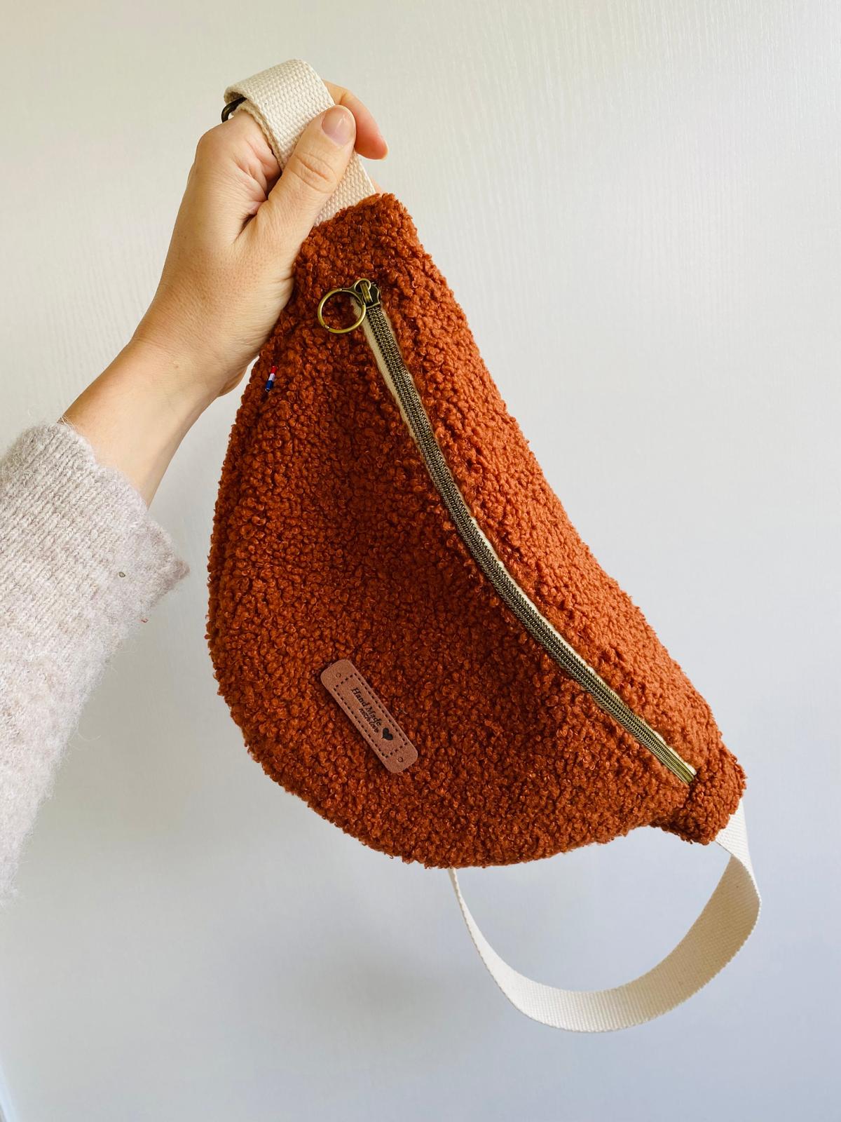 Sac banane bouclette terra cotta