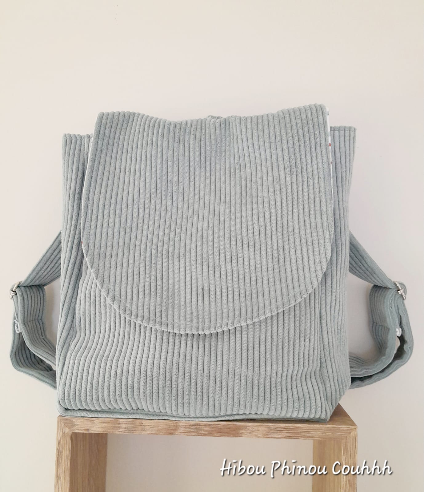 Sac à dos enfant personnalisable - vert d'eau