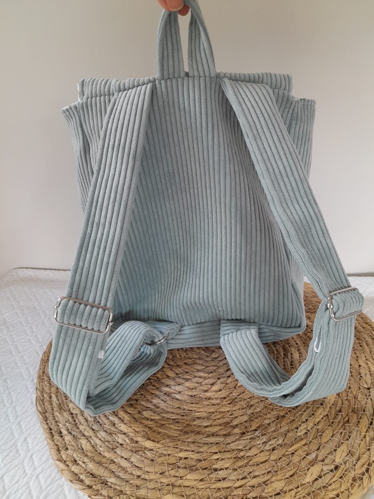 Sac à dos enfant personnalisable - vert d'eau