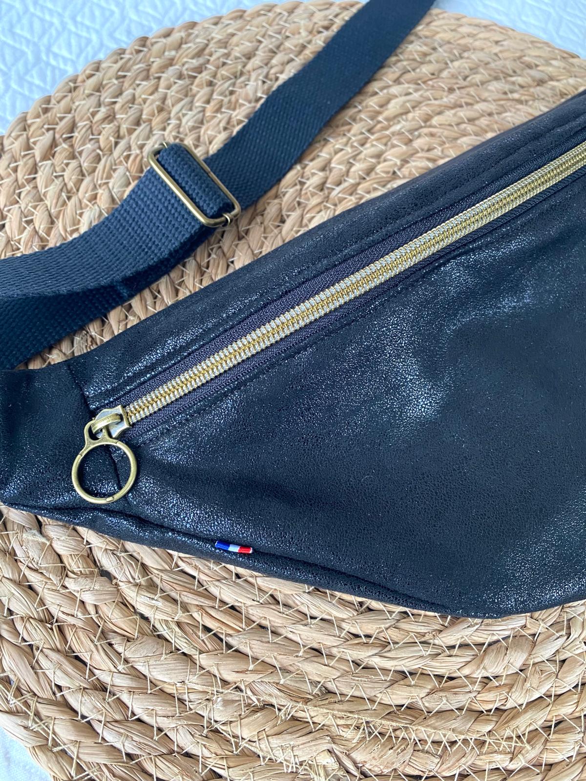 Sac banane suédine brillante