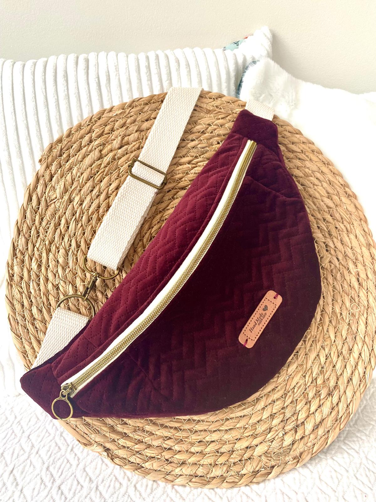 Sac ban. velours chevrons - adoptée