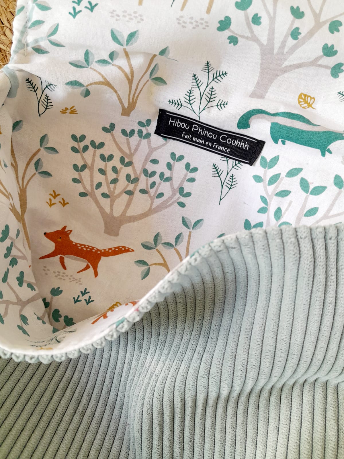 Sac à dos enfant personnalisable - vert d'eau