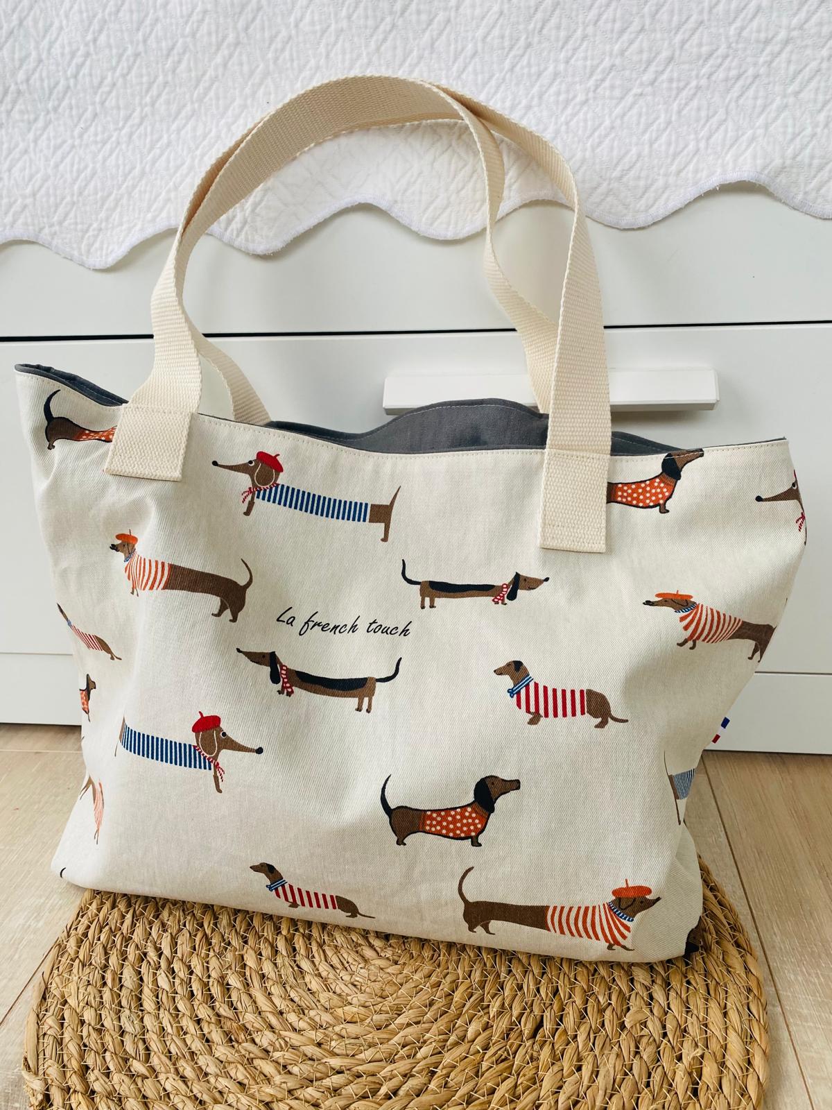Sac cabas Teckel french touch