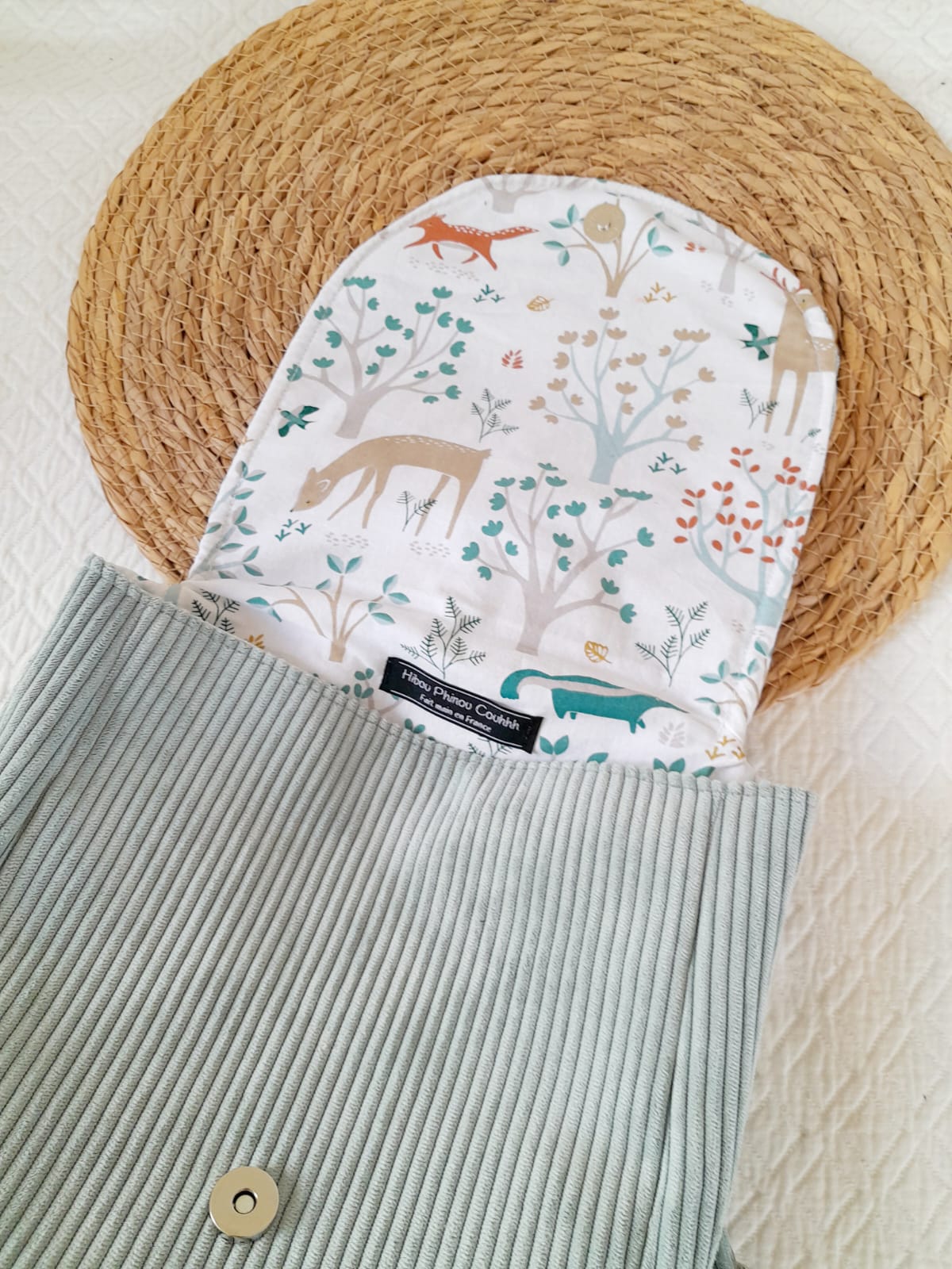 Sac à dos enfant personnalisable - vert d'eau