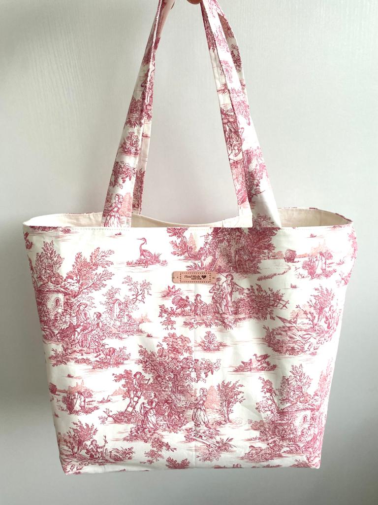 Toile de jouy tote bag