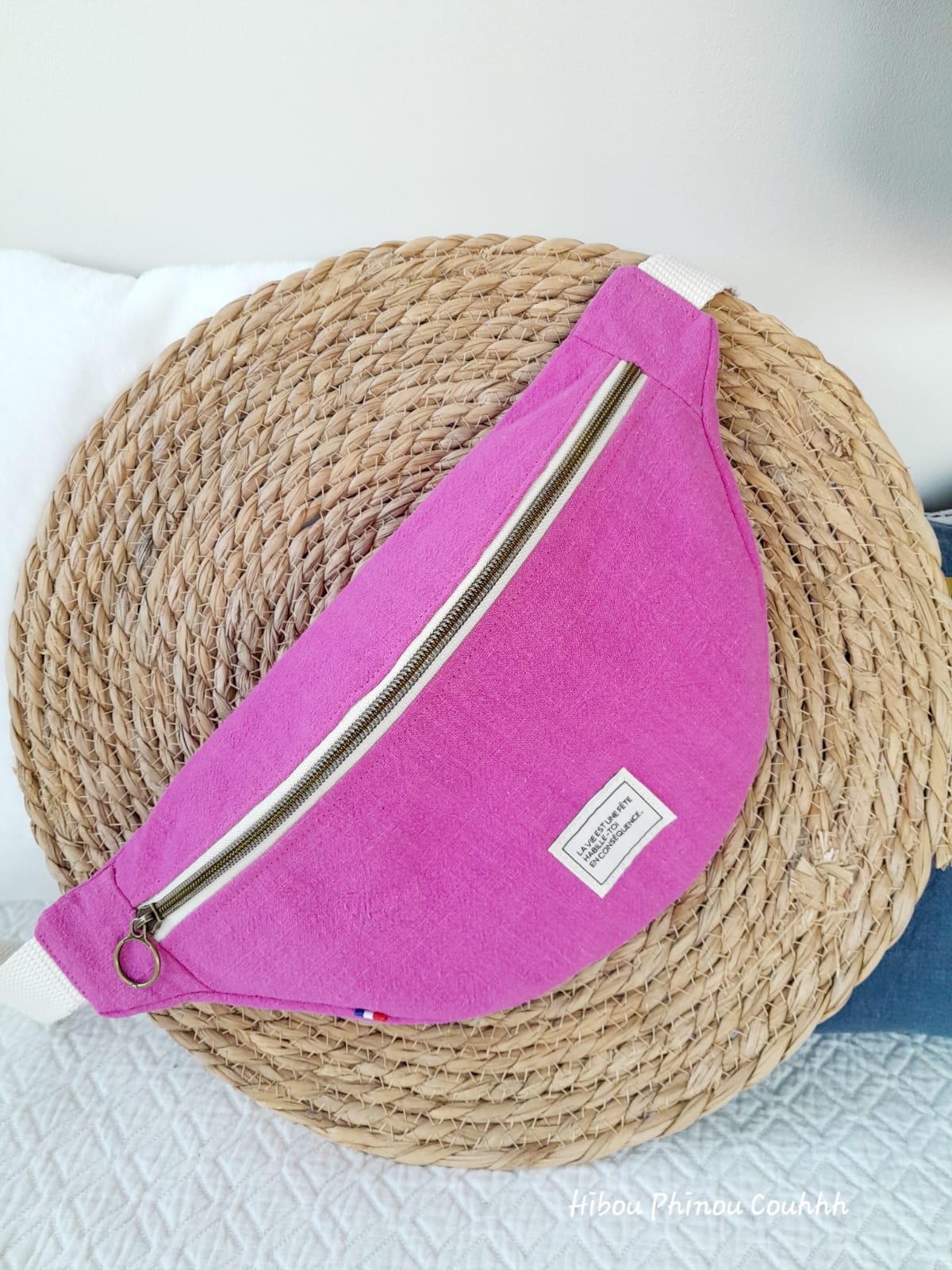 Sac banane lin lavé