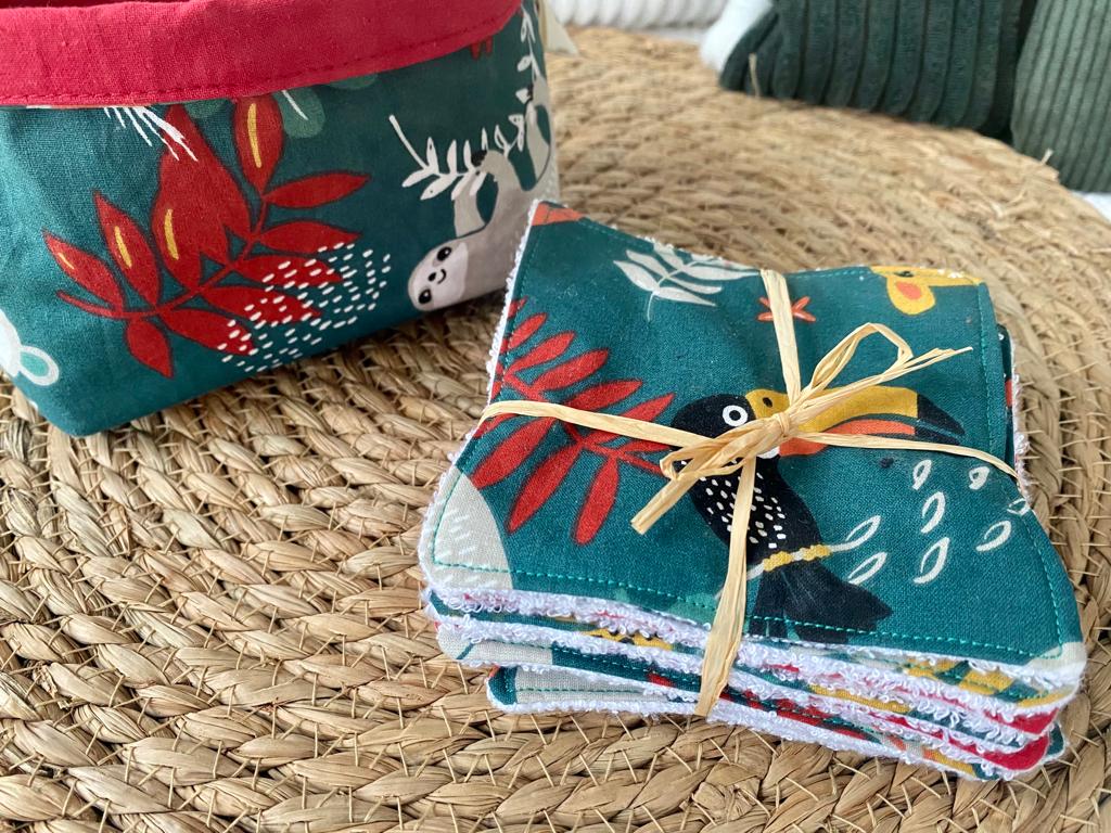 Ensemble panière et lingettes jungle - promo