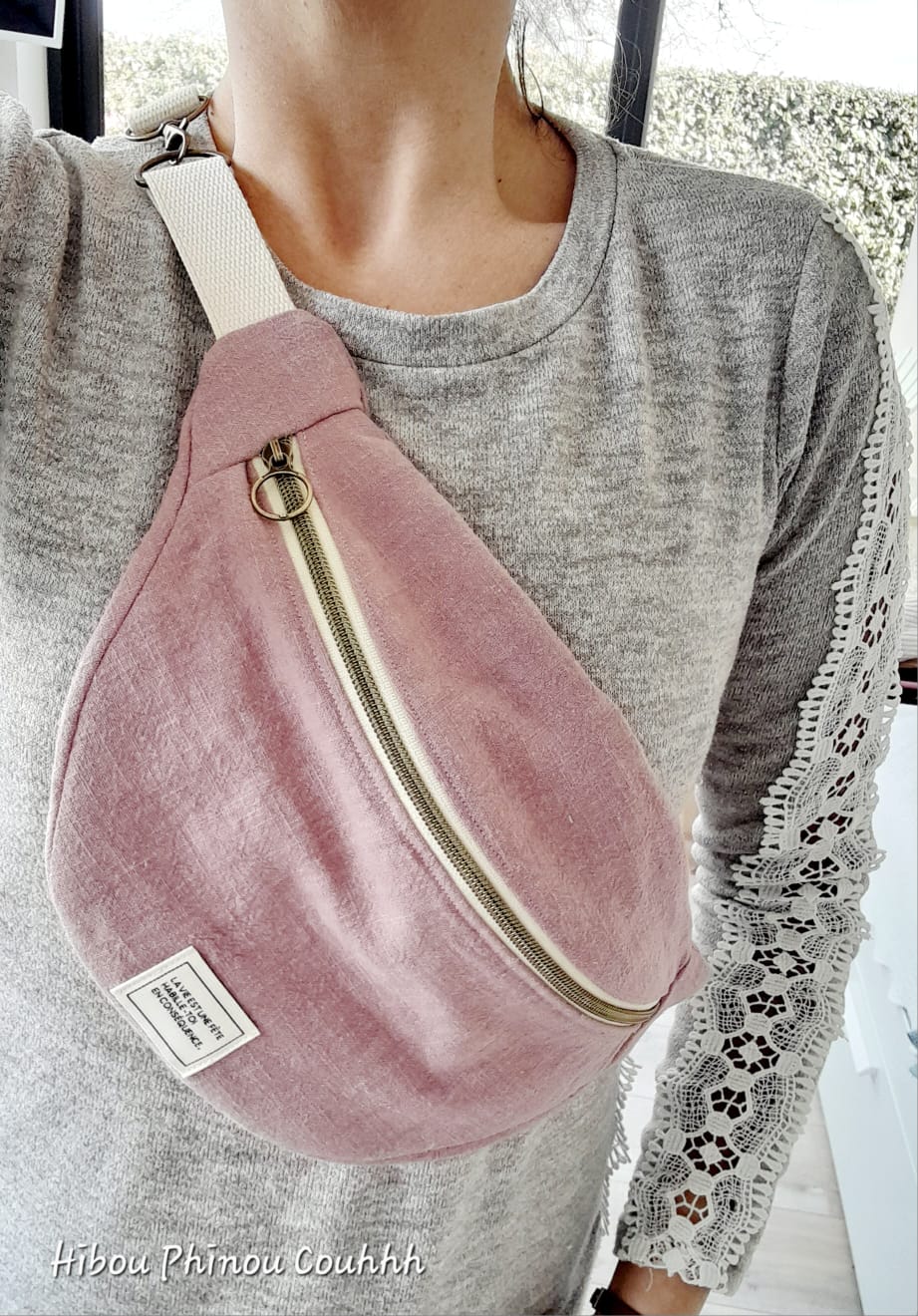 Sac banane lin lavé
