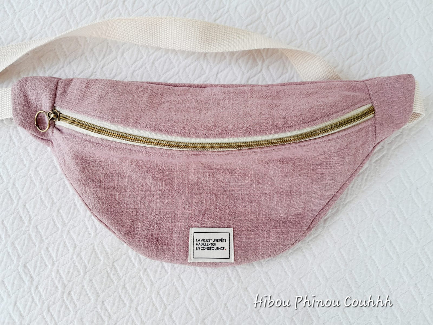 Sac banane lin lavé