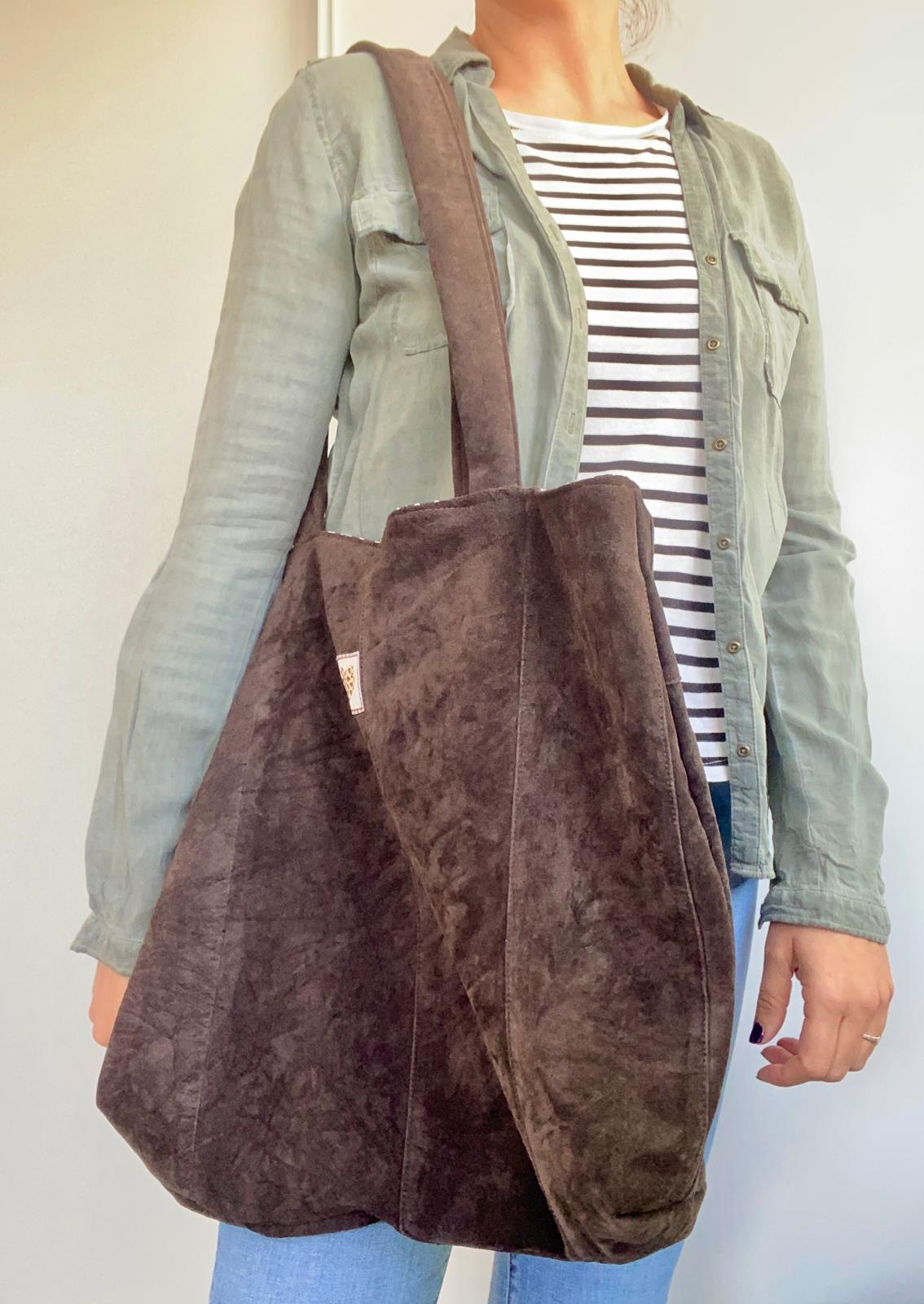 Giant bag upcyclé cuir souple