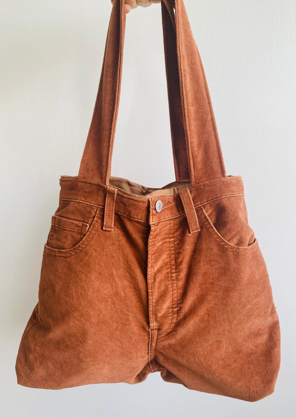 Sac cabas upcyclé velours Levi's