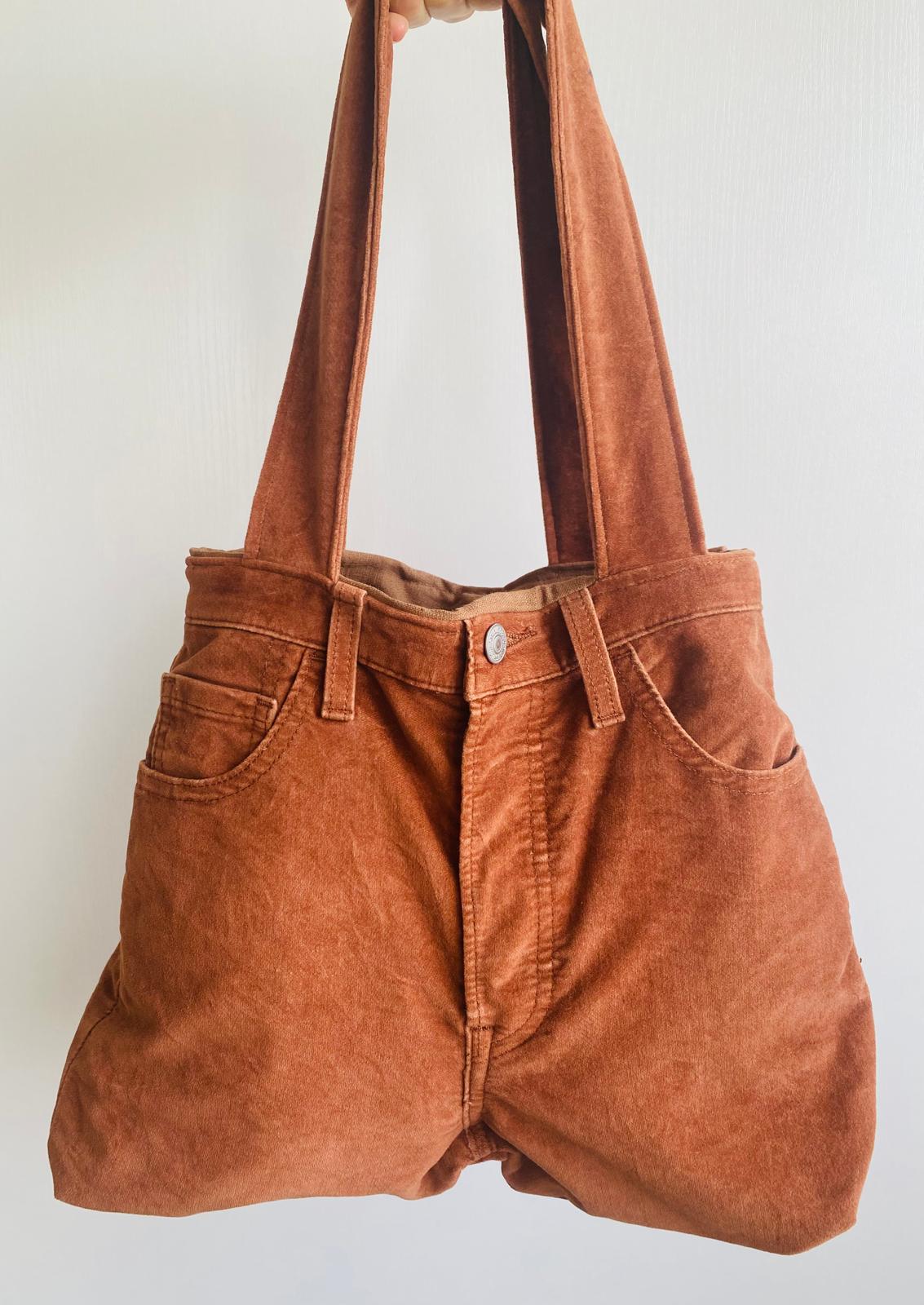 Sac cabas upcyclé velours Levi's