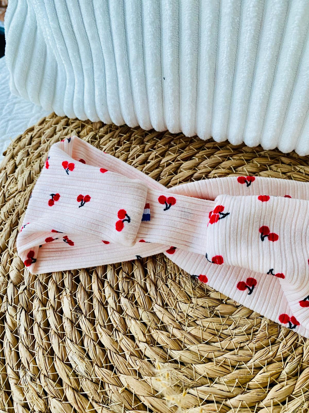 Headband enfant cerises