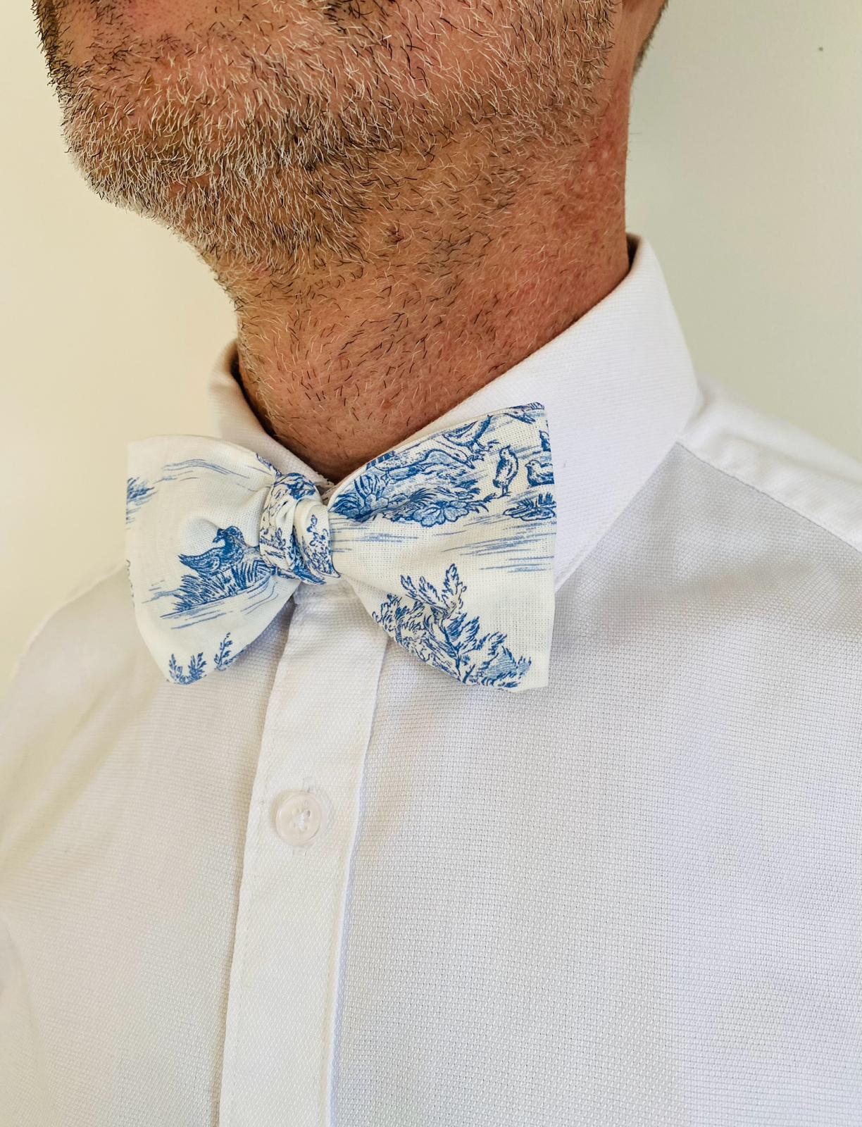 Noeud papillon réglable Toile de jouy