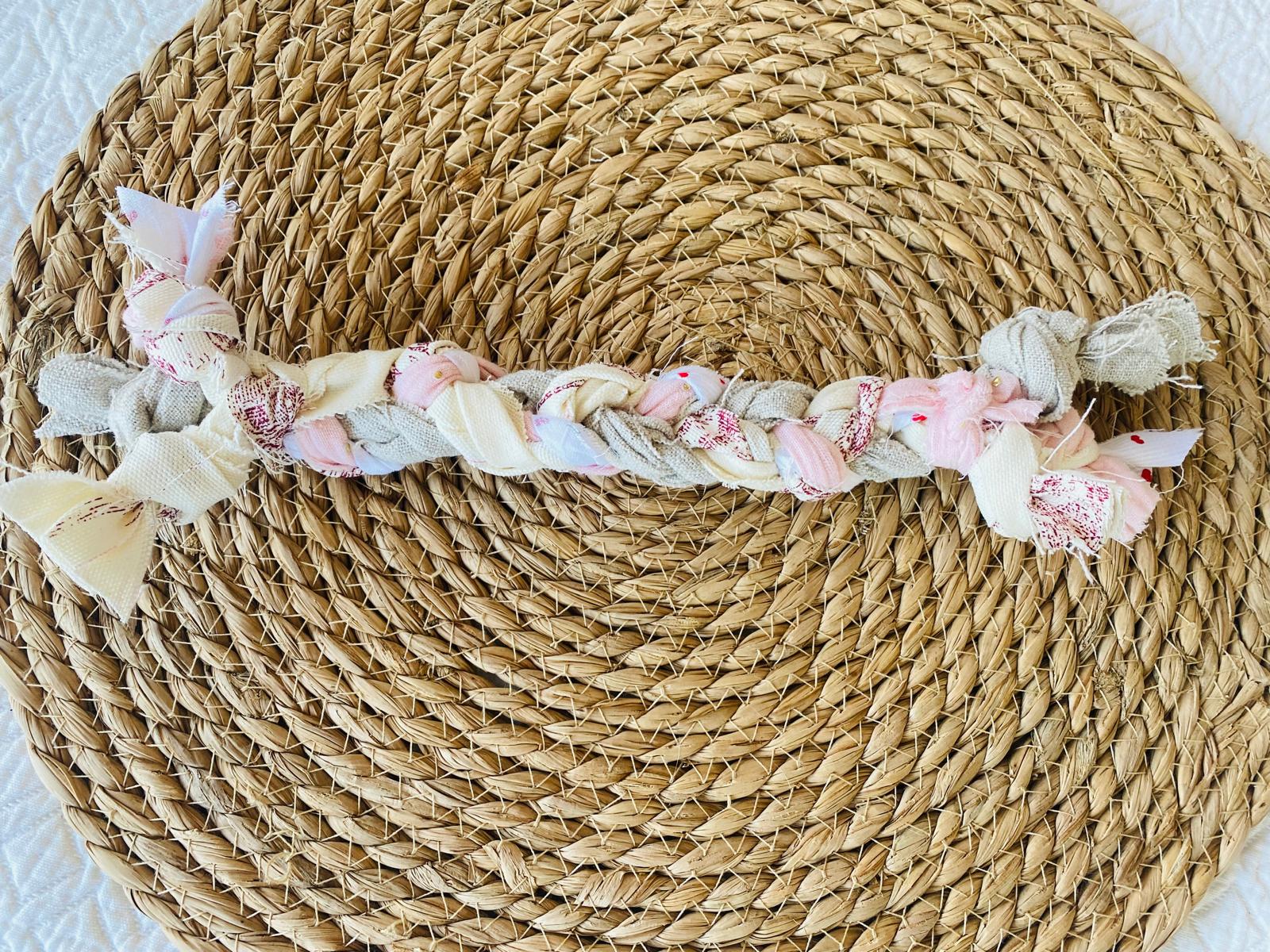 Jouet pour chien - Tresse nouée upcyclée