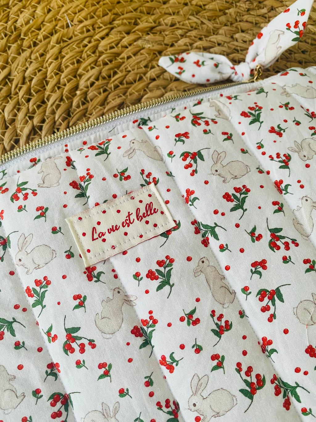 Pochette matelassée Belle&Boo - "La vie est belle"