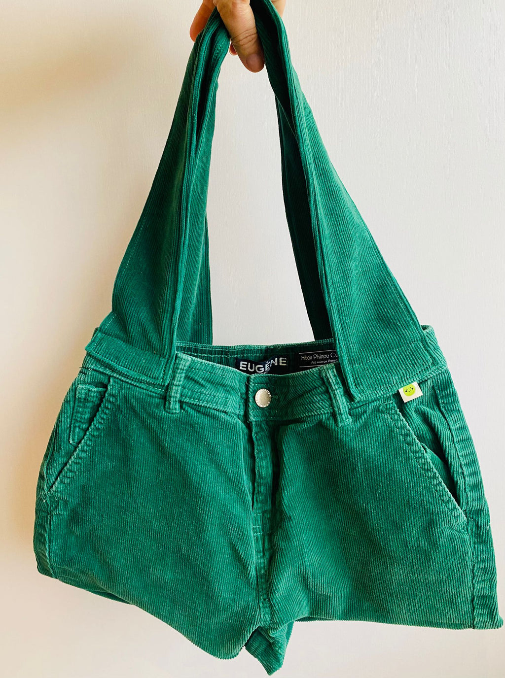 Sac cabas upcyclé velours Auguste