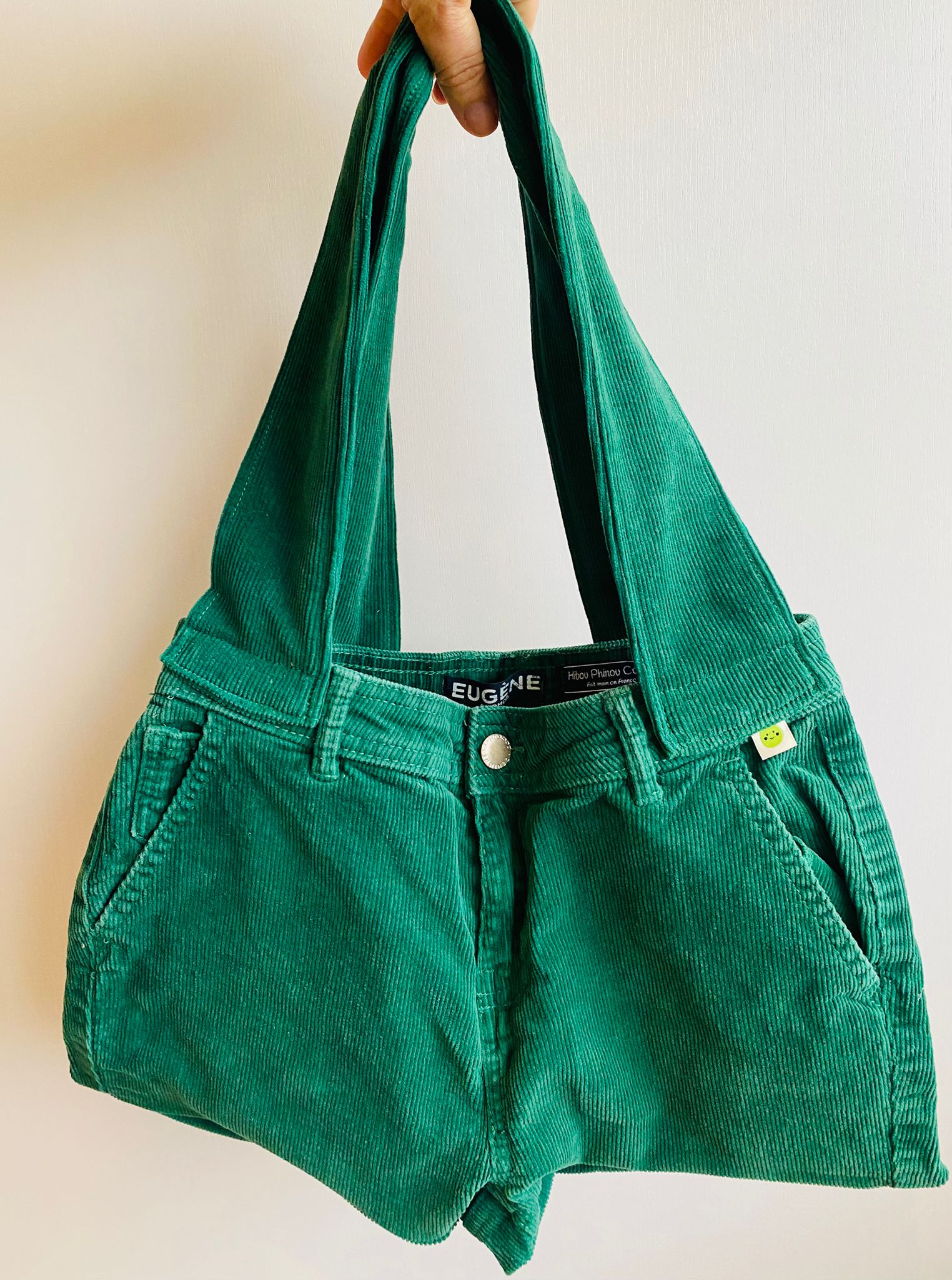 Sac cabas upcyclé velours Auguste