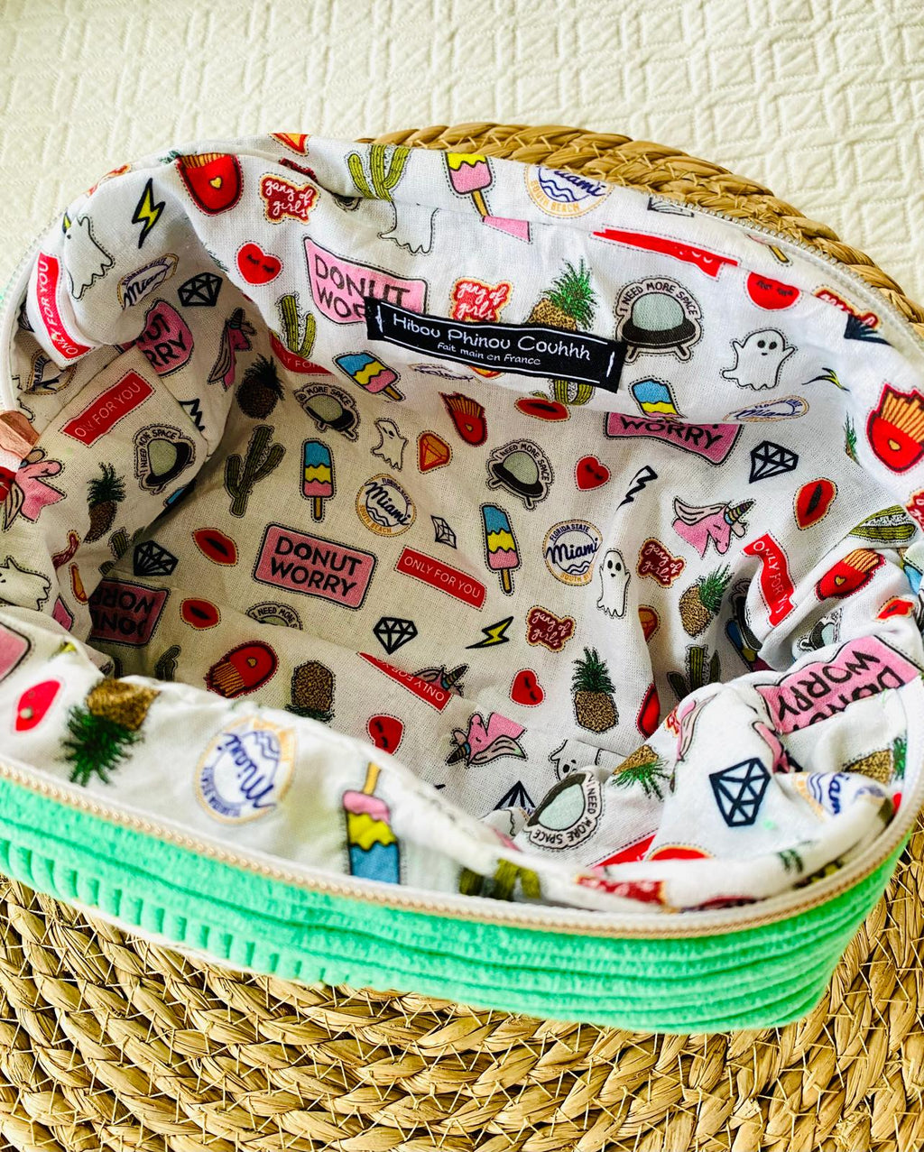 Trousse de toilette velours côtelé