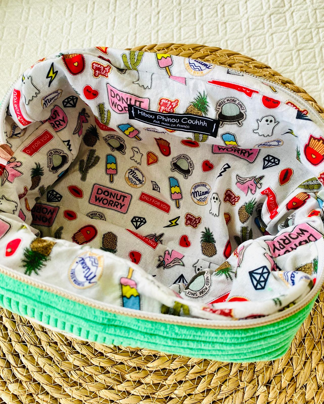 Trousse de toilette velours côtelé