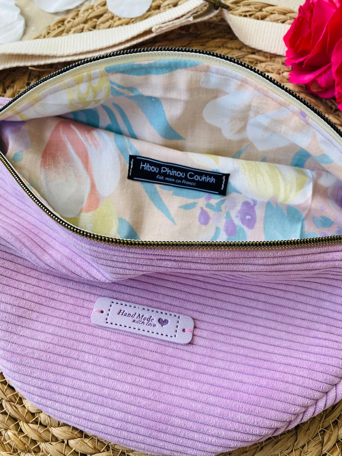 Sac banane velours Lila