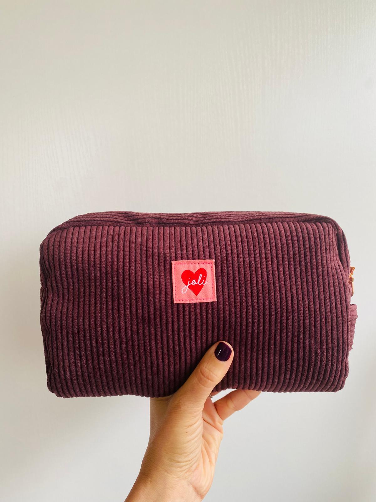 Trousse de toilette velours côtelé