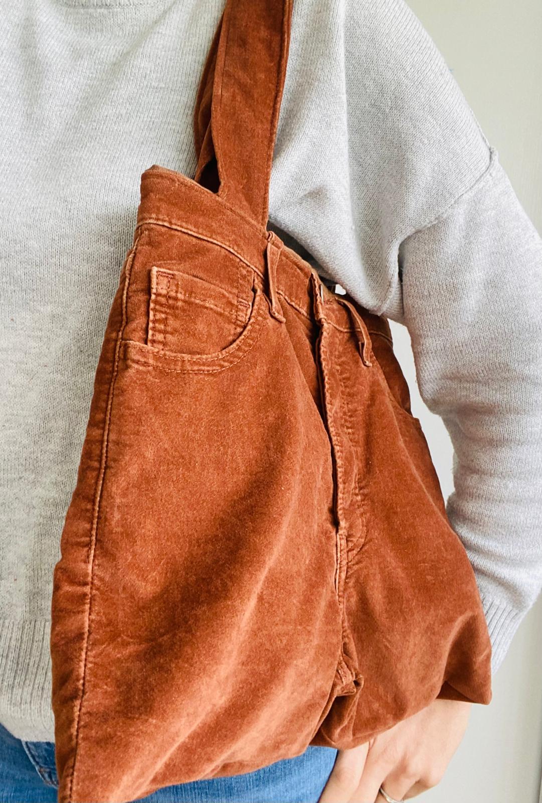 Sac cabas upcyclé velours Levi's