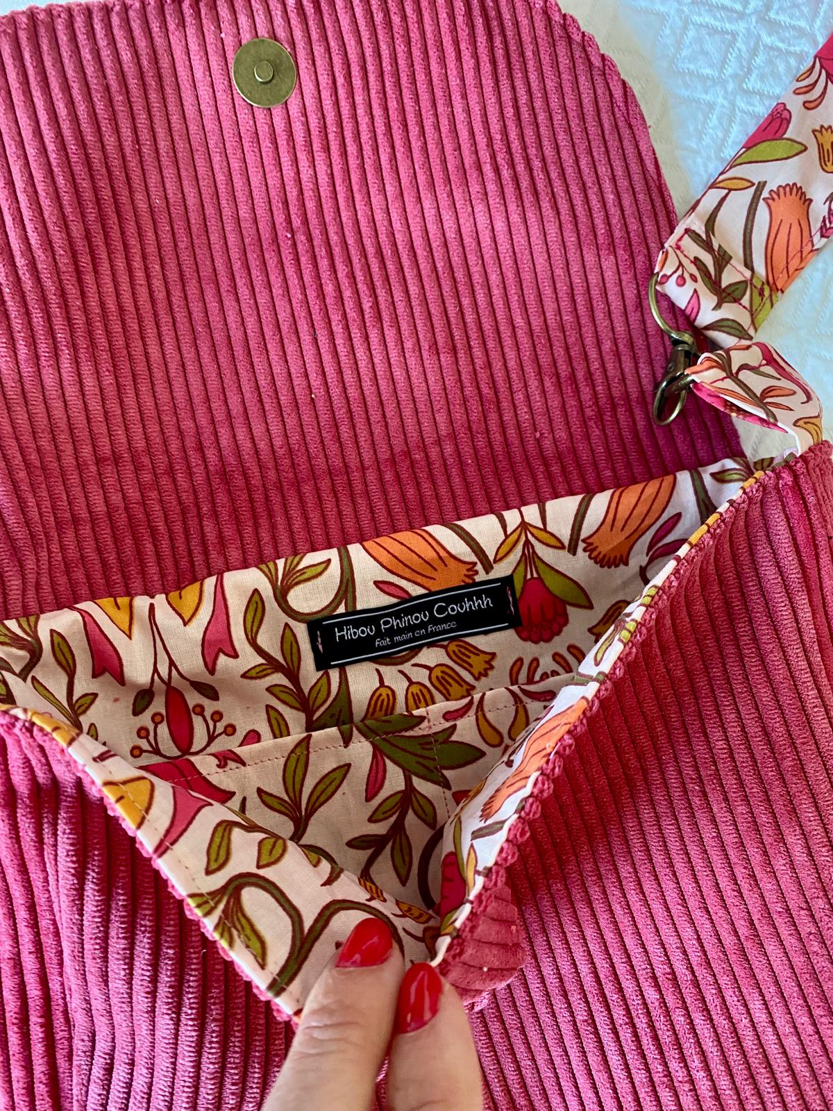 Besace bandoulière velours