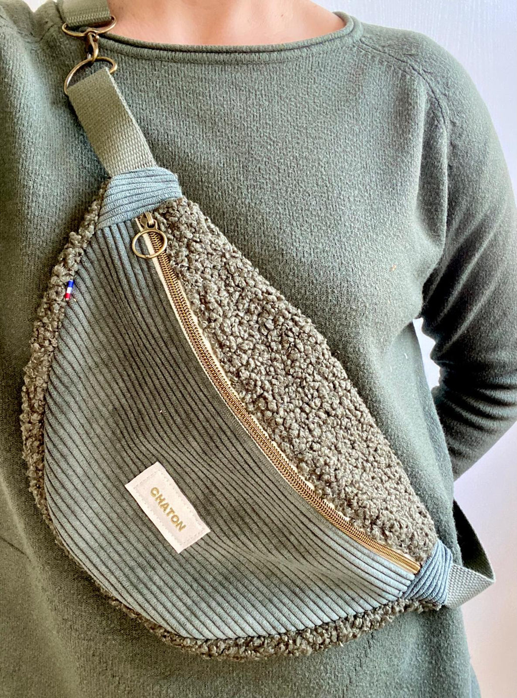 Sacs bananes velours à message