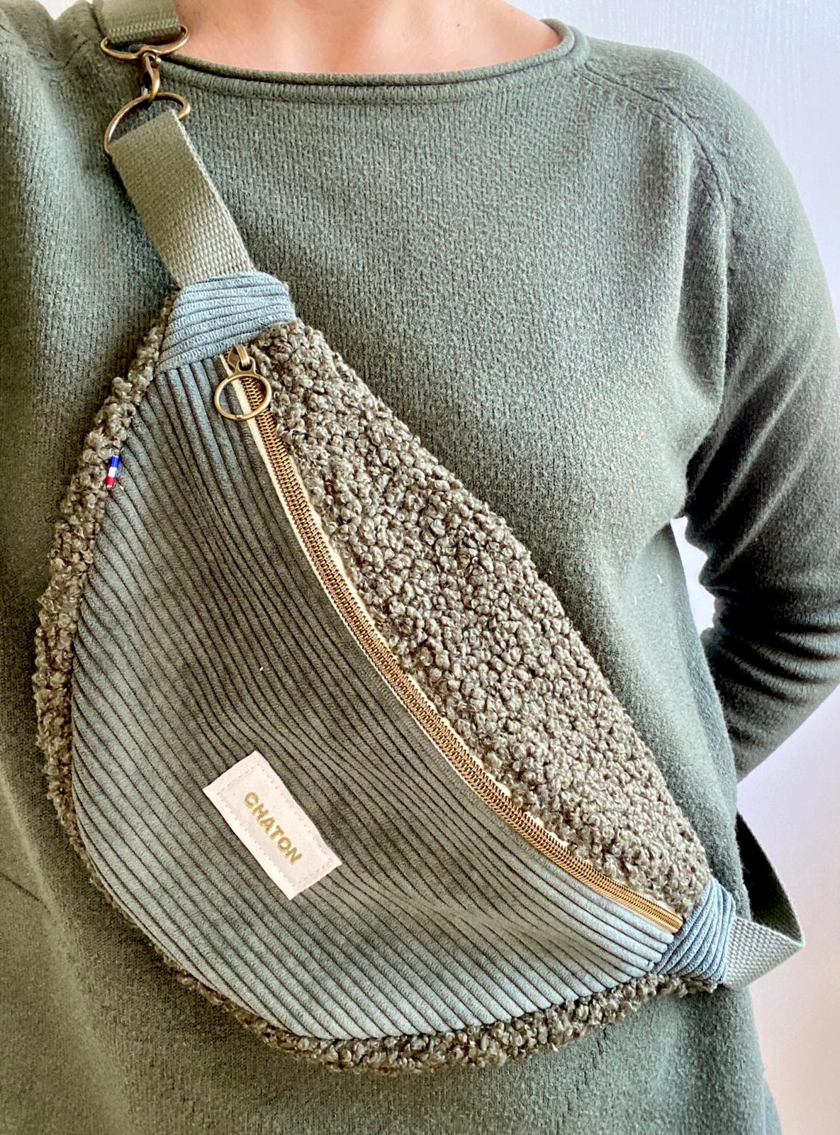 Sacs bananes velours à message