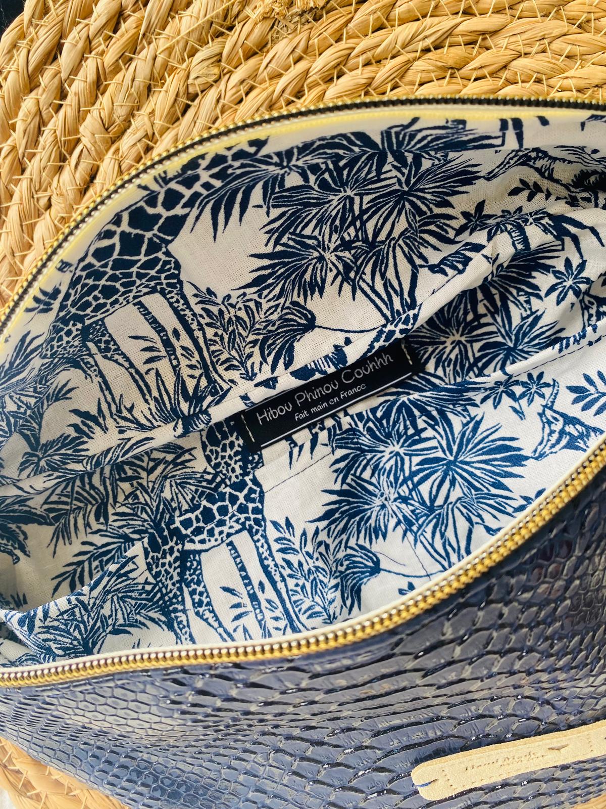 Sac banane croco bleu