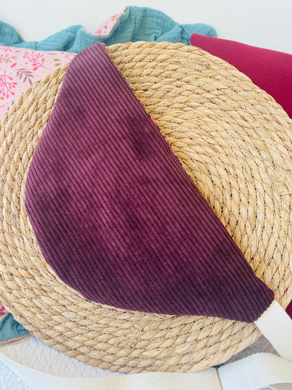 Sac banane Rifle prune joli coeur upcylée