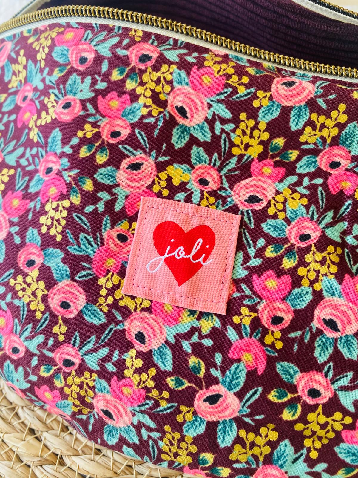 Sac banane Rifle prune joli coeur upcylée