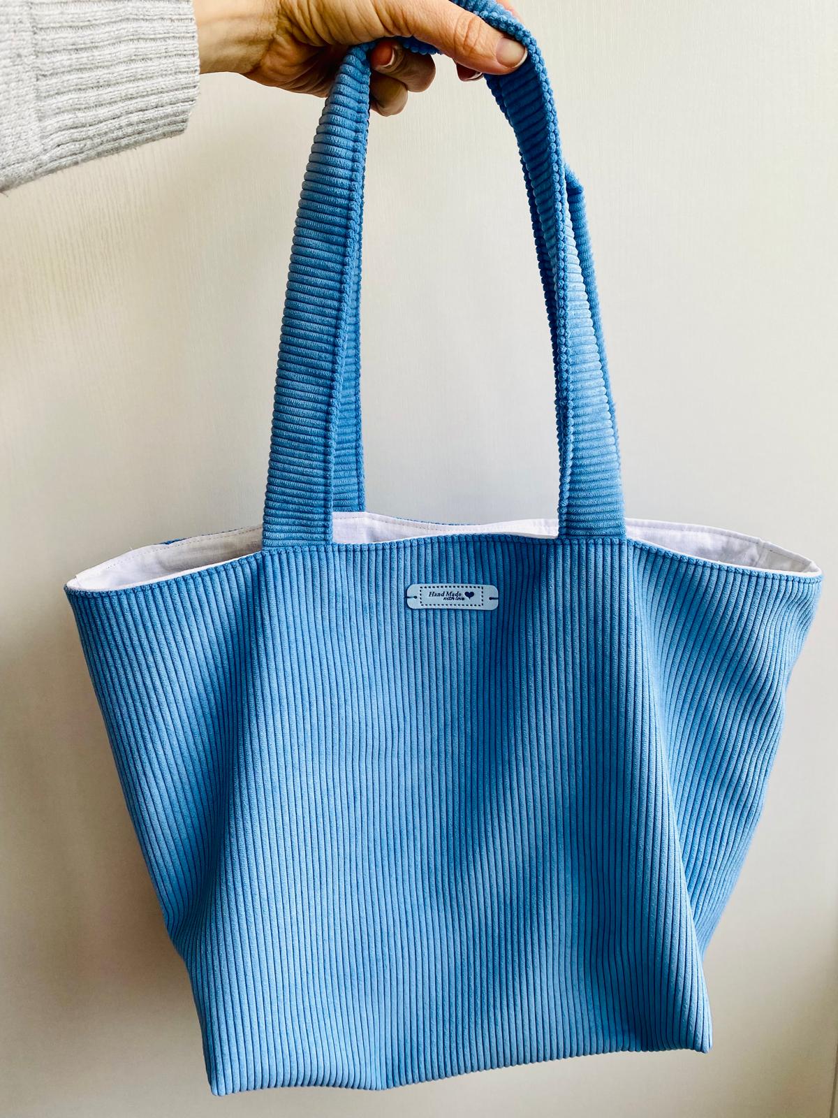 Sac cabas velours upcyclé