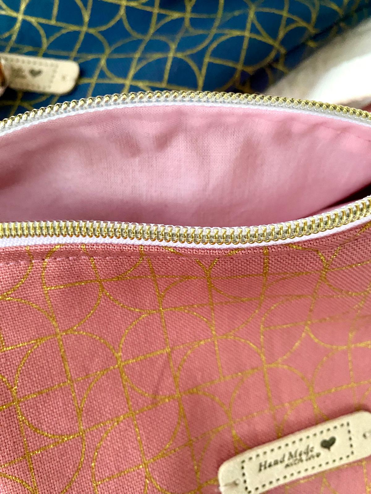 Sac banane Art déco vieux rose
